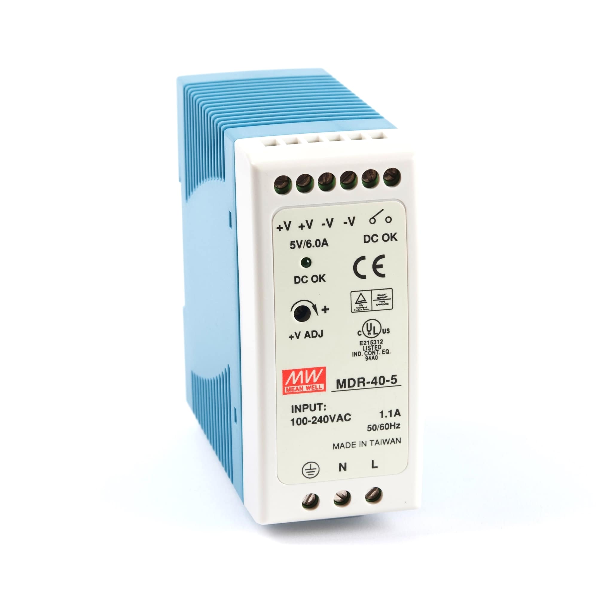 MDR 40 Watt Miniature DIN Rail Power Supply 5V DC 6.00A