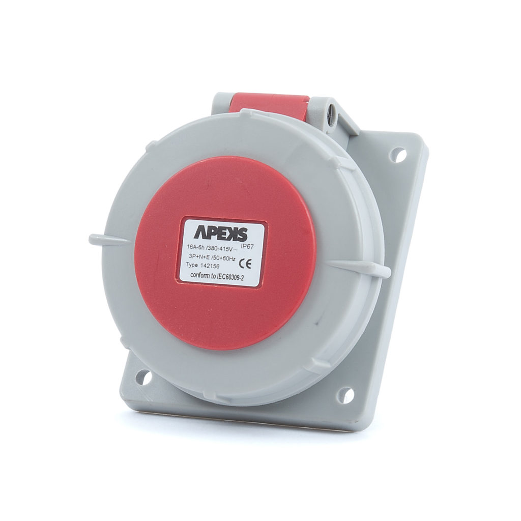 PS67 400V AC 3 Pin + Neutral + Earth Industrial Socket to IP67 16A